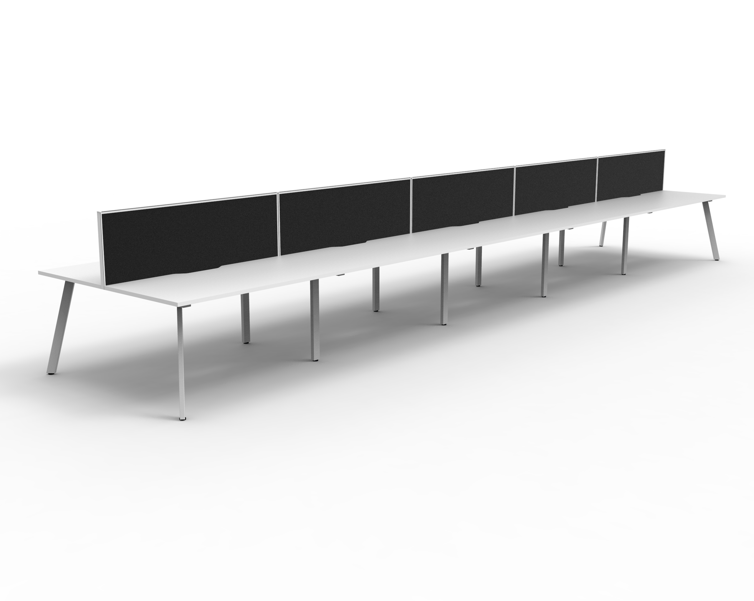 Eternity 10 Person Double Sided Workstation - With Screen